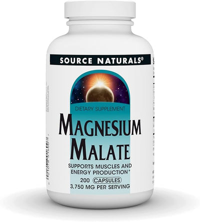Magnesio Malato 1250mg 180 Tabletas · Source Naturals